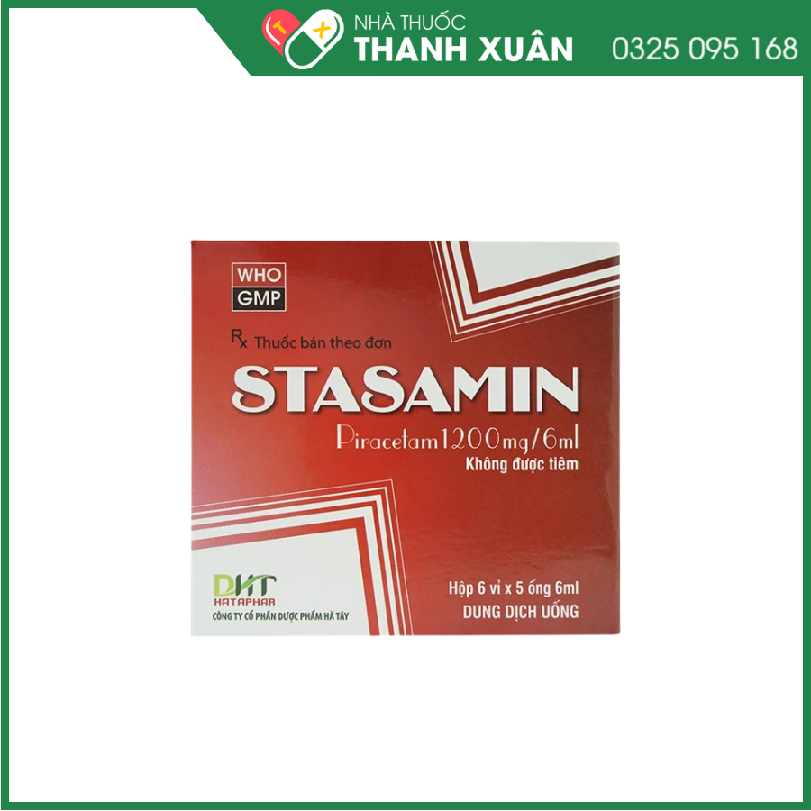 Stasamin 1200mg/6ml điều trị triệu chứng chóng mặt, suy giảm trí nhớ